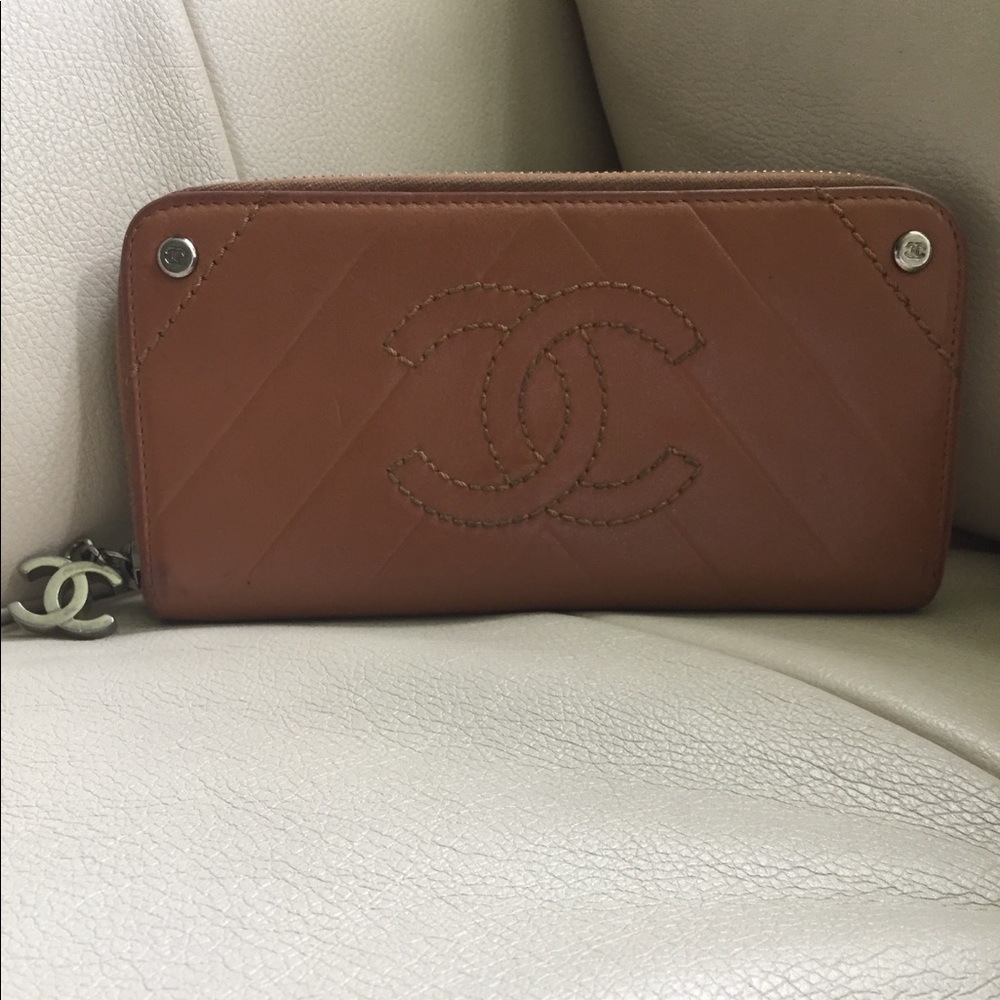 Chanel Big CC logos zippy wallet